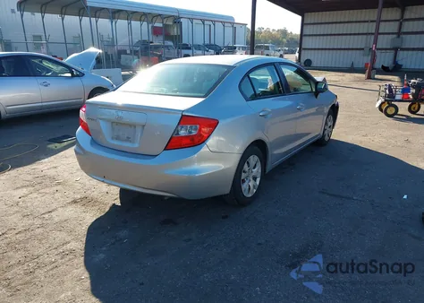 2012 Honda Civic Lx z USA, uszkodzony, nr VIN 19XFB2F52CE084661